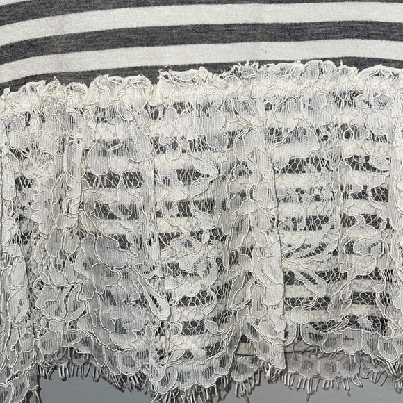 NWT Maison Jules Women’s Knit Shirt w/Bottom Lace & 3/4 Sleeve Size Large - Picture 4 of 10